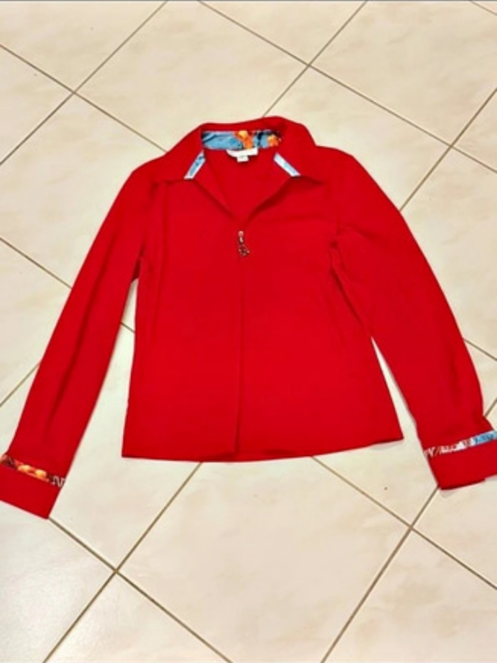 St. John Red Utility Jacket